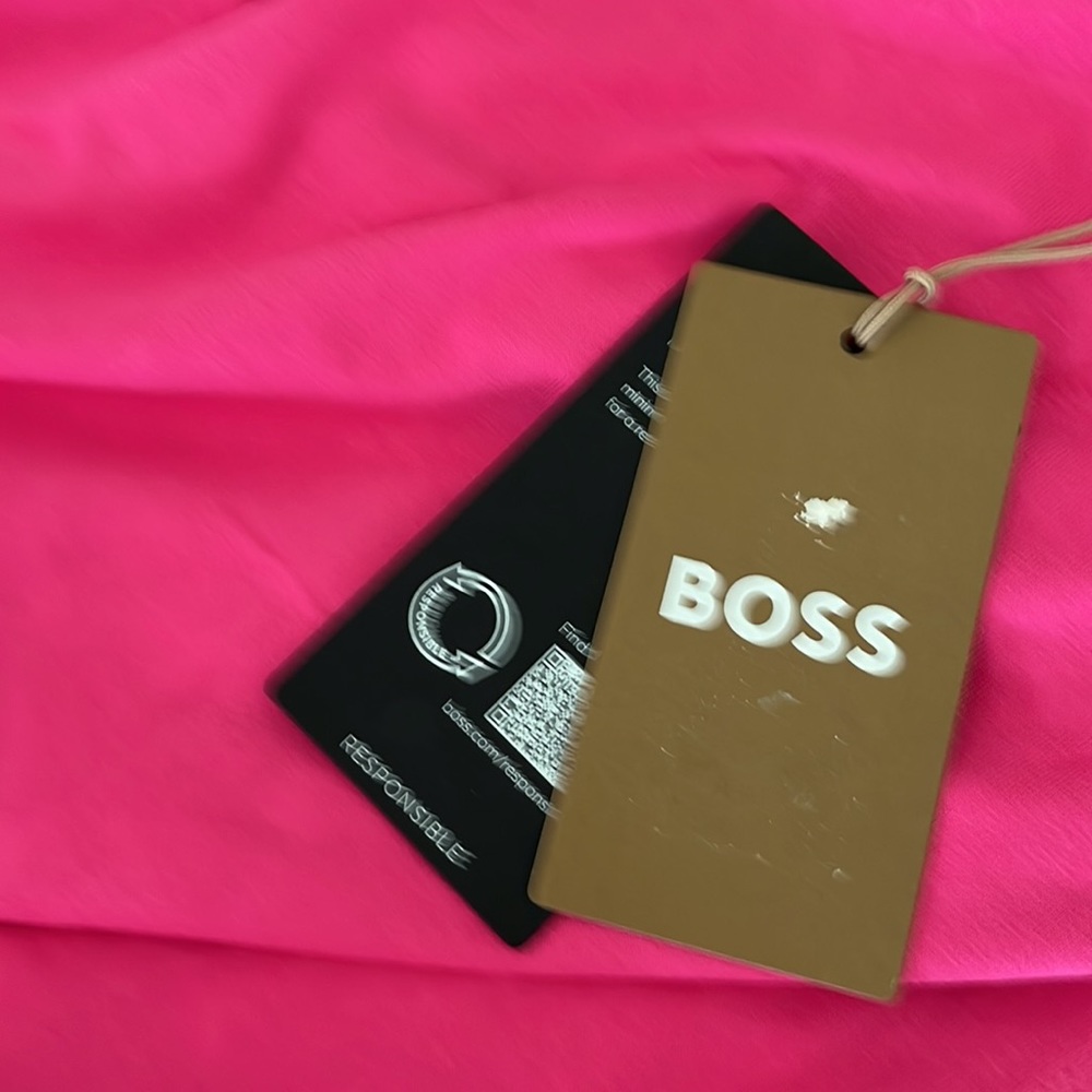 BOSS Hugo Boss Pink Fitted Maxi Dress NWT Size XS - Picture 9 of 9